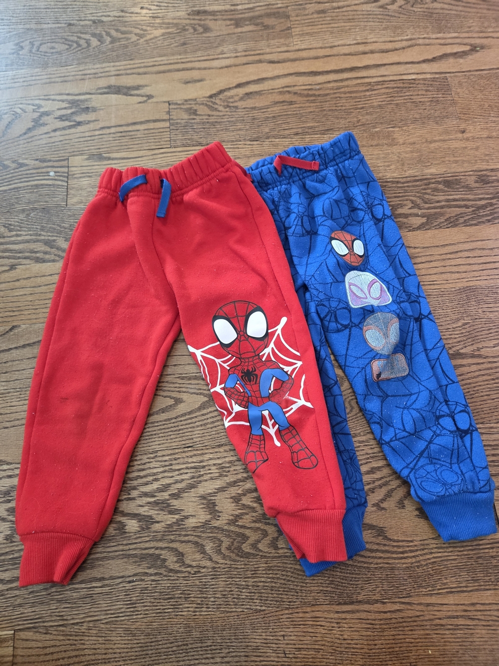 Marvel Spidey And Friends - 2 Fleece Joggers - Red and Blue -Size 3T